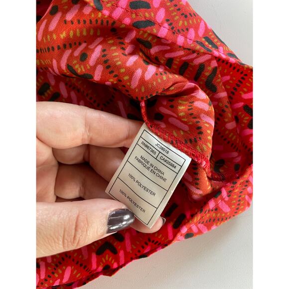 Jack BB Dakota Dress Women's Small Pink Red Chevron Keyhole‎ Mini - Picture 5 of 7